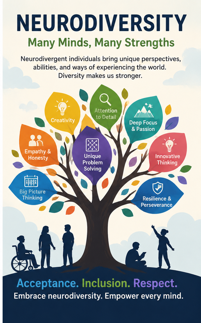 Tree image explaining neurodiversity